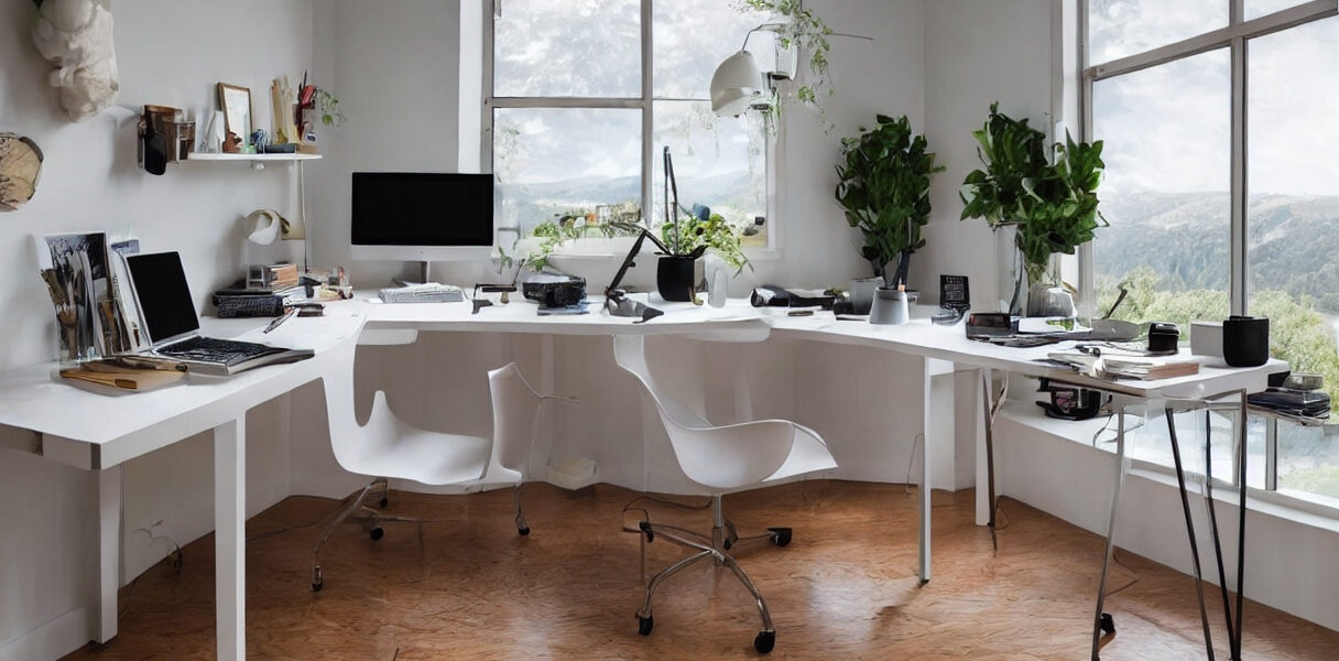 Øg produktiviteten med et hjørneskrivebord – 5 tips til indretning